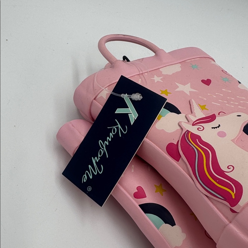 KomfysMe Kids Rain Boots Unicorn Rainbow Pink Toddler Size 5 - Picture 6 of 6